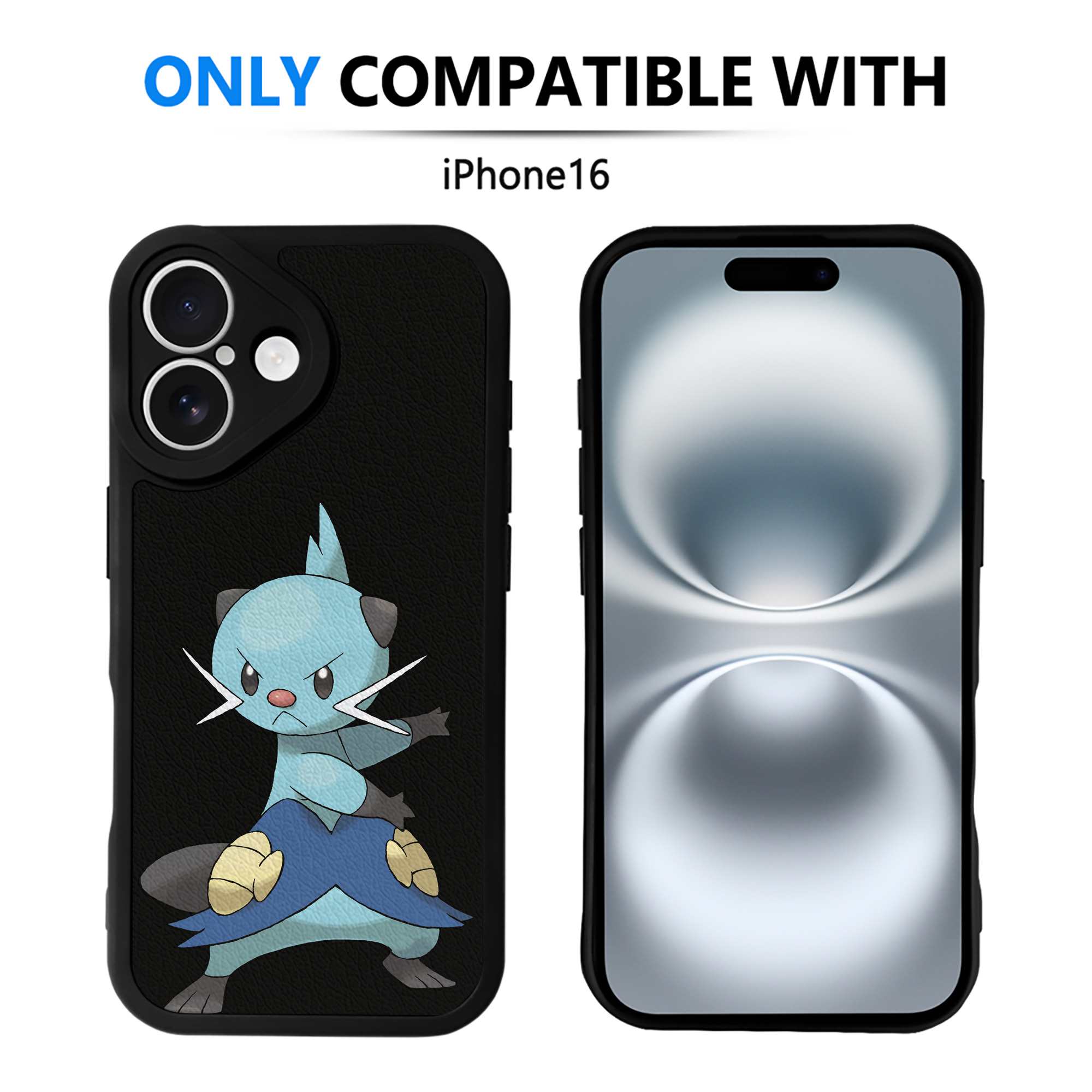 （画像用） ポケットモンスター Pokémon 【iPhone 16シリーズ対応】シリコンスマホケース（レザー調） 材質：シリコン
